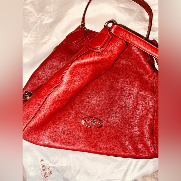 Coach Carlyle Smooth Leather Shoulder Bag Purse - Picture 3 of 13